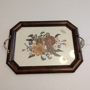 Gorgeous Wood Framed Pressed Flower Tray